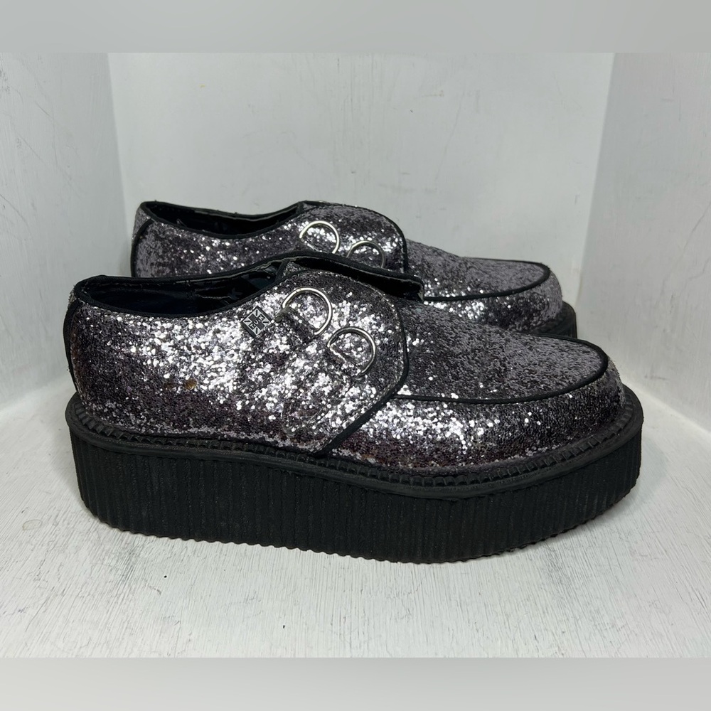 New 2012 Deadstock T.U.K. Viva High Creeper Silver Glitter 7USW/5USM/38 Euro